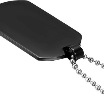 Mặt dây chuyền thẻ bài MDC328 (3x5 cm) - Màu Đen