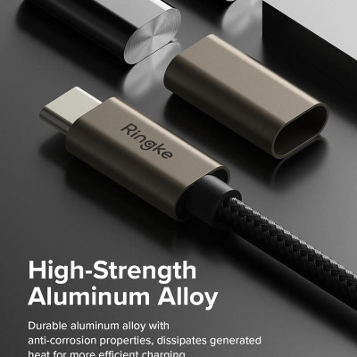 Cáp sạc nhanh cho điện thoại/laptop/tablet RINGKE Fast Charging Basic Cable C-to-C - Hàng Chính Hãng
