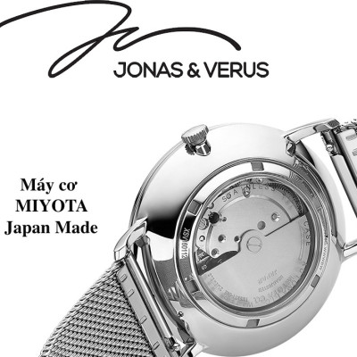 Đồng hồ đeo tay Nam hiệu JONAS & VERUS Y01563-A0.WWLBW, Máy Cơ (Automatic), Kính mo tráng sapphire, Dây Lưới thép không gỉ 316L