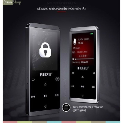 Máy nghe nhạc loa ngoài Ruizu D02 4GB (Không Bluetooth) - Hàng Chính Hãng