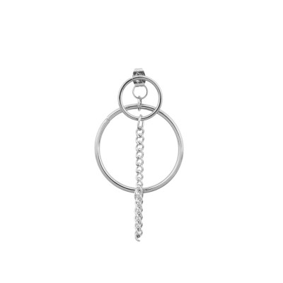 Khuyên tai vòng tròn punk retro đa phong cách unisex