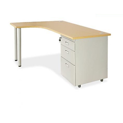 Bàn làm việc chân sắt Juno Sofa NT 190 BLT16CT-HS3 ngăn kéo liền bàn 160 x 120 x 75 cm