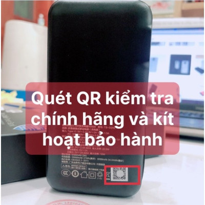 Sạc dự phòng PISEN QUICK High Power Box 10000mAh, 22.5W OWN (TS-D312) kèm chân cắm, kèm cáp sạc, Hàng chính hãng