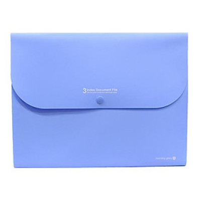 Bìa Nút 3 Ngăn - Morning Glory 79154 - Xanh Dương