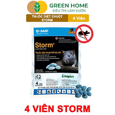 Thuốc Diệt Chuột Greenhome, Storm, Sinh Học Thế Hệ Mới, Tận Gốc, Cả Tổ, An Toàn Với Người, Vật Nuôi