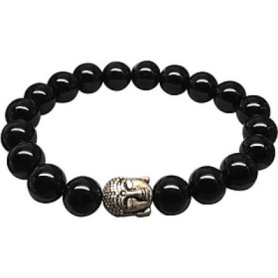 Vòng Đá Thạch Anh Tóc Đen Mix Charm Phật Bạc Ngọc Quý Gemstones TA048 (12mm)