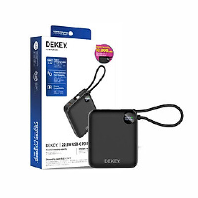 Pin Sạc Dự Phòng 10.000mAh Sạc nhanh 22.5W USB-C PD Power Bank DEKEY Power Pioneer kèm cáp sạc, chính hãng Dekey Japan_ Hàng chính hãng