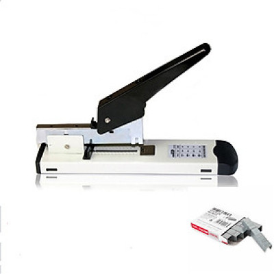 Dập ghim loại lớn 100 trang, dụng cụ văn phòng phẩm tặng 1 hộp ghim DG 9001