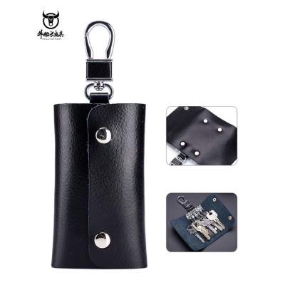 Túi đựng chìa khóa 100% da bò thật móc khóa đa chức năng cao cấp