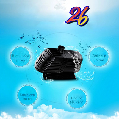 Máy bơm nước ATMAN AT8000 65W, 8000L/Hr lọc nước hồ cá koi, bơm sinh hoạt, tiểu cảnh, đài phun nước cao cấp