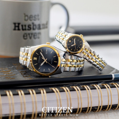 Đồng Hồ Nam Citizen Dây Kim Loại Máy Eco-Drive BM7334-58E - Mặt Đen