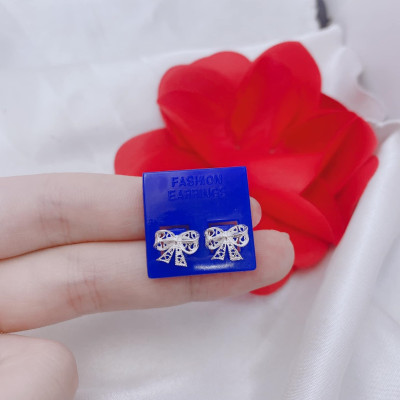 Bông tai bạc hình nơ chất liệu bạc s925 MS35c