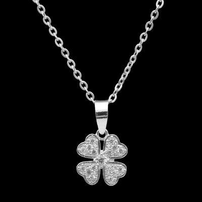 Dây Và Mặt Dây Chuyền Bạc Hiểu Minh DMD147 cỏ 4 lá