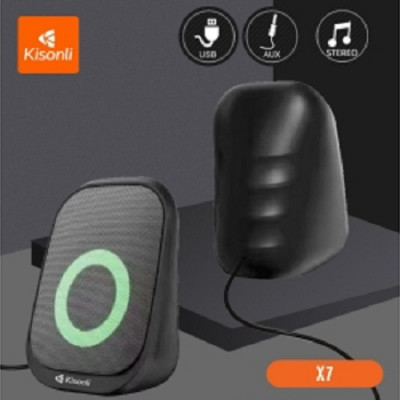 Loa 2.0 Kisonli X7 Black LED-hàng chính hãng