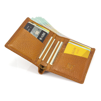 Ví Da Nam, Bóp Da Nam Kim Bảo T16 Da Bò Màu Đen, Nâu, Bò