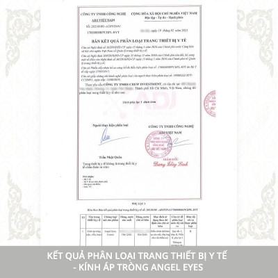 Lens thẩm mỹ che khuyết điểm Angel Eyes dành cho mắt bị đục thủy tinh thế, kéo mây, cườm