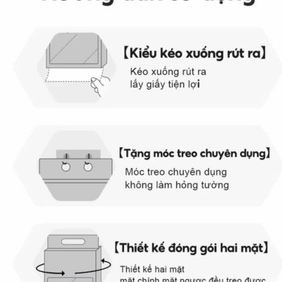 (Combo 9 Bịch) Khăn Giấy Đa Năng KIMONO Treo Tường Dạng Rút 1000 Tờ [TẶNG KÈM MÓC, 3 MÀU ] Làm Sạch Làm Sạch