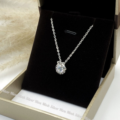 Dây Chuyền Bạc 925 Đính Đá Nhân Tạo Cao Cấp Bạc Hiểu Minh DMD534