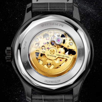 Đồng hồ nam chính hãng Lobinni L5025-1 Kính sapphire chống xước, Chống nước 50m, bảo hành 24 tháng, Máy cơ (Automatic), dây da đen xịn, máy lộ cơ