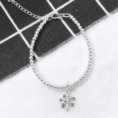  Lắc bi bạc 3mm cây trí tuệ - Ngọc Quý Gemstones