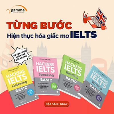 Sách - Combo Hackers Ielts Basic (Bộ 4 Cuốn)