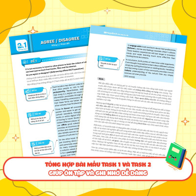 Sách - IELTS Sample Writing 1,2 & Speaking 1,2,3 - Tuyển Tập Câu Trả Lời Mẫu Hay Nhất - Combo 2 Cuốn - Megabook