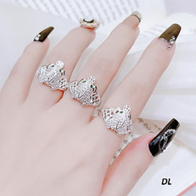 Nhẫn bạc nữ thiềm thừ phong thuỷ chất liệu bạc MS090