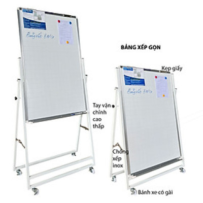 Bảng Flipchart chân gấp viết bút lông từ Laminate KT 120x120cm
