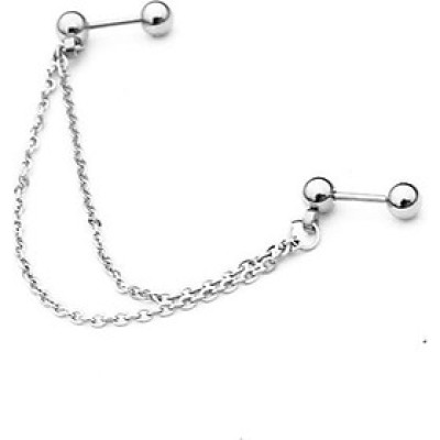 Bông tai titan nữ xỏ hai lỗ vừa cá tính vừa tinh tế