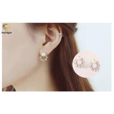 Bông tai bạc 925 Huệ Ngân - Vòng nguyệt quế RYE141042