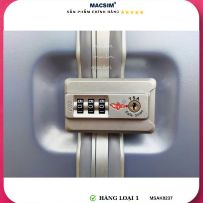 Vali cao cấp Macsim Aksen hàng loại 1 MSAK8237 cỡ 28 inch màu bạc