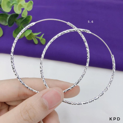 Bông tai vòng tàu bạc Ý MS88b