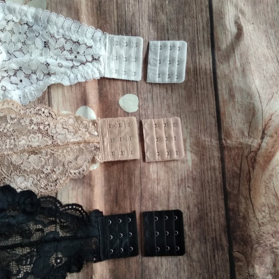 Miếng nối áo ngực bản 3 móc - đen