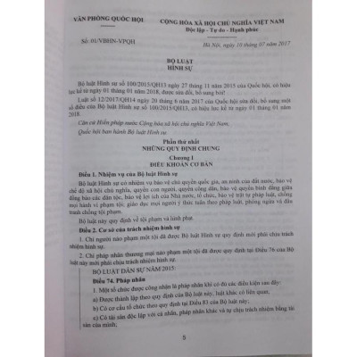 Chỉ dẫn áp dụng bộ luật hình sự