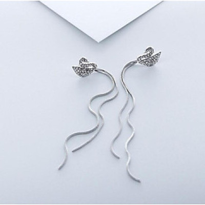 Bông tai thiên nga dáng dài 10cm ấn tượng BT188