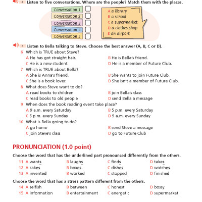Bài tập Bổ trợ Tiếng Anh 8 Right On!