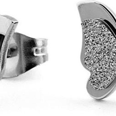 Bộ 2 bông tai Titan hình con bướm Winwinshop88 BT201 - Màu Bạc