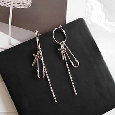 Bông tai xích chữ thập cá tính đẹp độc lạ