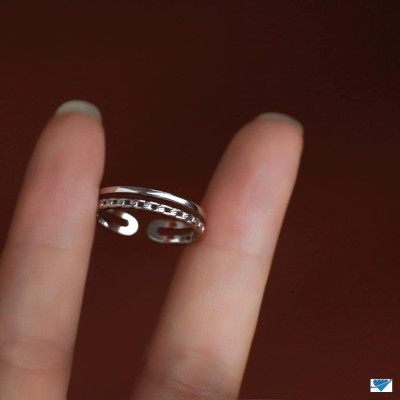 Nhẫn bạc nữ freesize hình con rắn chất liệu bằng bạc s925 MS1085