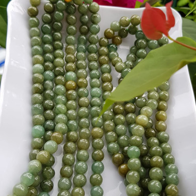 Vòng Chuỗi đeo Cổ hay niệm 108 hạt charm bi kiểu màu vàng Đá cẩm thạch tự nhiên Chuỗi cổ hạt size 7mm xanh ngọc dầu bóng mượt đẹp nữ đeo cổ nhẹ nhàng mát của đá tự nhiên tâm bình yên Món quà tặng Mẹ và người thân ý nghĩa và cho chính bản thân mình ạ