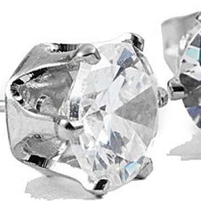 Bộ 2 bông tai thời trang Winwinshop88 BT39 - Màu Bạc, Hột Trắng