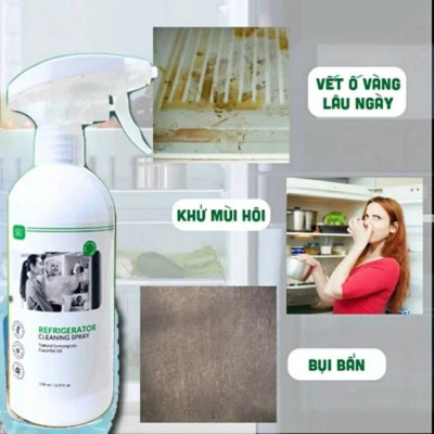 Chai Xịt Vệ Sinh Tủ Lạnh , Lò Vi Sóng 500ml Làm Sạch Những Vết Ố Lâu Ngày, Lưu Lại Hương Thơm Mát Dễ Chịu Nhanh Khô