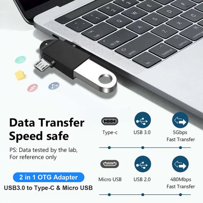 Đầu Chuyển Đổi OTG Cổng Type-C Sang USB 3.0 - Chất Liệu Vỏ Kim Loại Cáp OTG USB Type C to USB 3.0 Đầu Chuyển Đổi USB OTG Type C Tốc Độ Cao Tương Thích Với Điện Thoại Máy Tính Type C Micro Usb sang Usb 3.0 cao cấp tiện dụng Hàng Nhập Khẩu