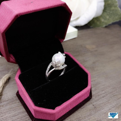 Nhẫn bạc nữ mặt đá vuông chất liệu bằng bạc s925 MS07