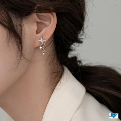 Bông tai bạc thời trang chất liệu bạc s925 MS58b