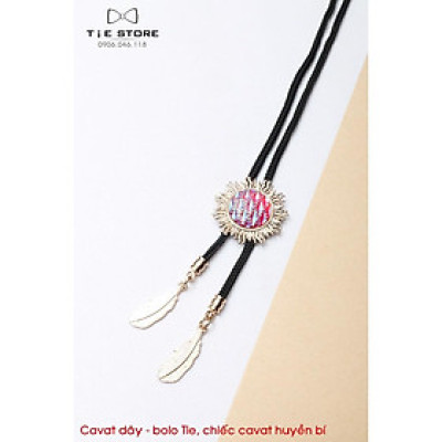 Bolo Tie chiếc cavat huyền bí - cavat dây bolo đính đá cao cấp tặng kèm hộp nhỏ, hình mặt trời
