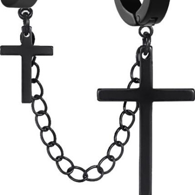 Bông tai nam nữ thả vành hai chữ T đẳng cấp 