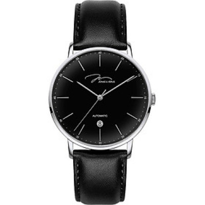 Đồng hồ đeo tay Nam hiệu JONAS & VERUS Y01544-A0.WWBLB, Máy Cơ (Automatic), Kính mo tráng sapphire hạn chế trầy xước, Dây da Italy