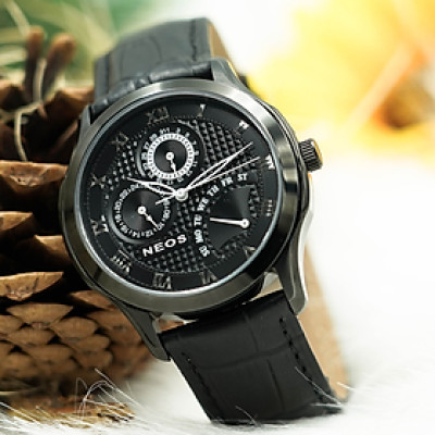 Đồng Hồ Neos N-30724M Nam Dây Da 6 Kim Sapphire Chính Hãng Bảo Hành 5 Năm