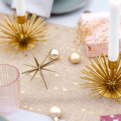 Khăn table runner | JYSK Bure | polyester | vàng | R35xD300cm